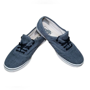 Vans Gray Denim Women's Lace-up Shoes size 7.5‎